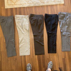 Bundle of 5 men's slacks size 33x30
